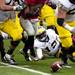 Michigan quarterback Devin Gardner fumbles the ball in the second half against Ohio State on Saturday. Ohio State won 26-21. Daniel Brenner I AnnArbor.com